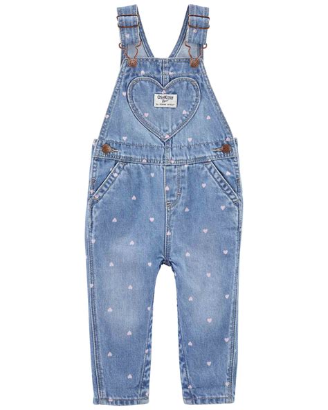 Oshkosh B Gosh Heart Print Denim Overalls Mall Of The Emirates