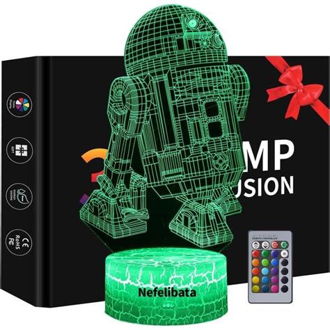 Star Wars Lampe 3D Veilleuse à LED Star Wars lampe de chevet Veilleuse