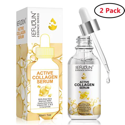 2 Pack Collagen Serum For Face With Hyaluronic Acid And Niacinamide To Boost Collagen To Improve