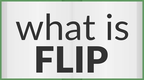 Flip Meaning Of Flip Youtube