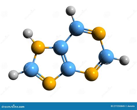 3D Image of Purine Skeletal Formula Stock Illustration - Illustration ...