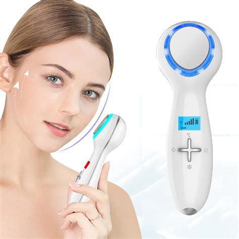 Anlan Ultrasonic Hot Cold Hammer Facial Vibration Massager Beauty Tool Wrinkle Acne Removal Face