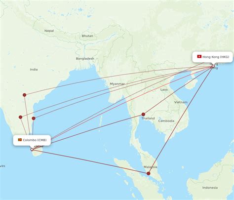 All Flight Routes From Hong Kong To Colombo Hkg To Cmb Flight Routes