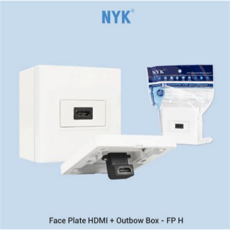 Jual ITSTORE Face Plate RJ45 Lan 2 Port NYK Modular Outbow Box FP