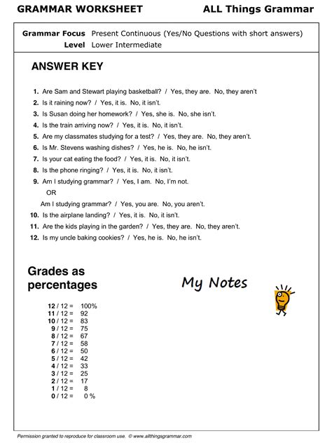 English Grammar Yesno Questions Present Continuous