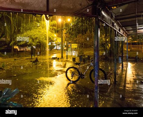 Heavy Rain In Costa Rica Rainy Season Stock Photo Alamy