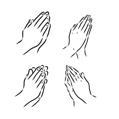 Premium Vector Hands Folded In A Prayer To God Hands Folded In Prayer Vector