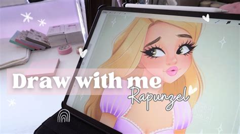 Cosy Draw With Me Rapunzel From Tangled Ipad Pro Procreate Youtube