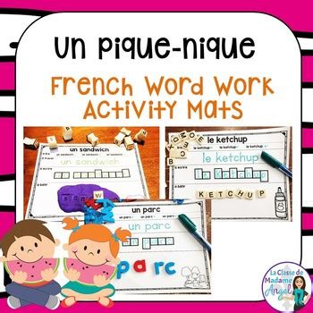 L été French Summer Picnic Word Work Activity Mats TpT