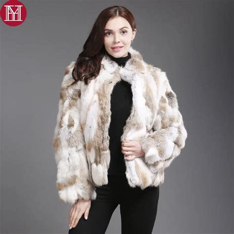 2017 New Style Genuine Rabbit Fur Coat Women Real Rabbit Fur Jacket