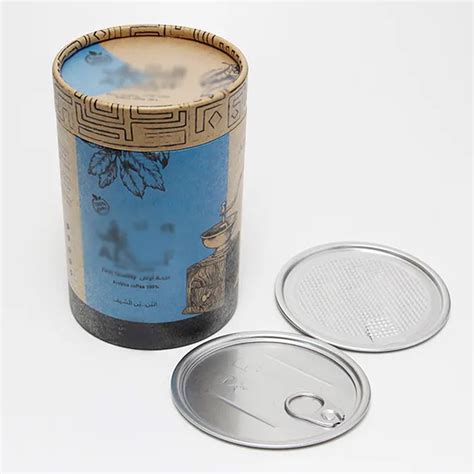 Customized Peel Off Lid Paper Tube Box For Tea Packaging