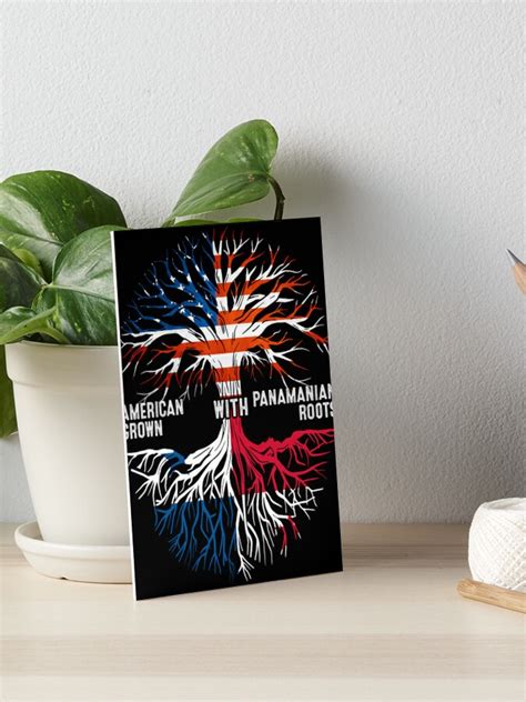 American Grown With Panamanian Roots Tree Panama Flag Art Board Print