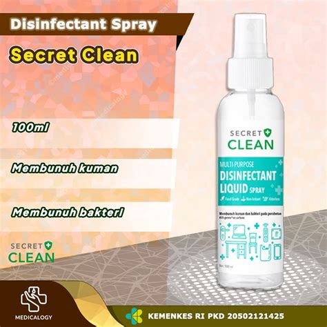 Jual Secret Clean Disinfectant Spray 100 Ml Shopee Indonesia