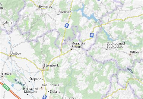 MICHELIN Moravský Beroun map - ViaMichelin