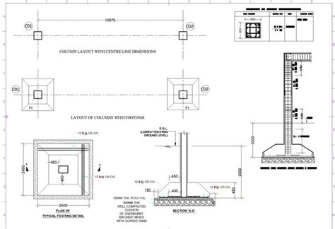 Plan Of Typical Footing Detail Dwg File How To Plan Detailed Plans