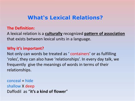 Ppt Introducing Lexical Relations Powerpoint Presentation Free Download Id 2115588