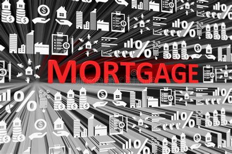 Mortgage Concept Blurred Background Stock Illustration Illustration