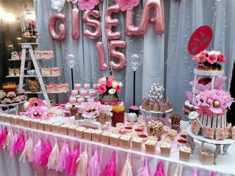 Mesa de dulces XV años Quinta Alcanfores Mesa de dulces Ideas mesas