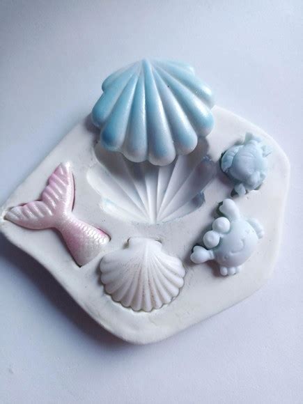 Molde De Silicone Conchas Fundo Do Mar Elo Produtos Especiais