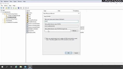 Lab Guide40 Add Cname Record In Windows Dns Server 2019 Youtube