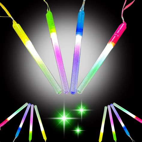 Led Glitter Flashing Sticks Glowtopia