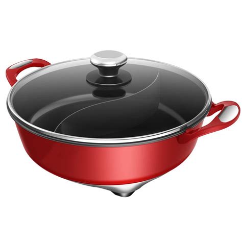 Buy ATLT Electric Frying Pan Red Electric Skillet Multi Function Round