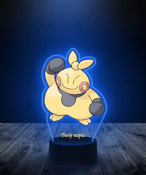 Lampka Led D Plexido Z Nadrukiem Uv Pokemon Makuhita Plexido Pl