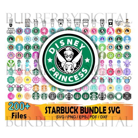 200 Starbucks Disney Bundle Svg Starbucks Svg Mickey Starb Inspire Uplift