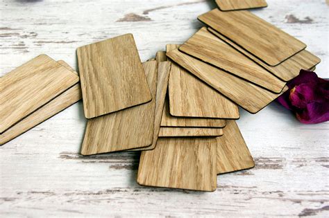 50 Business Cards From Oak Wood Veneer Blank Wood Cards Etsy