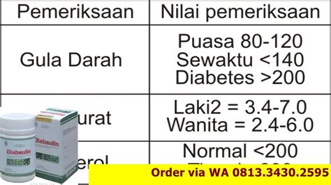 Urat Normal Asam Darah Kolesterol Gula Obat Herbal