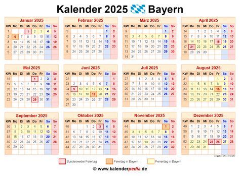 Kalender Bayern Ferien Feiertage Word Vorlagen