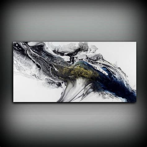 Black and White Wall Art Gift Abstract Painting Print Canvas Large Art Abstract Art Modern Gift ...