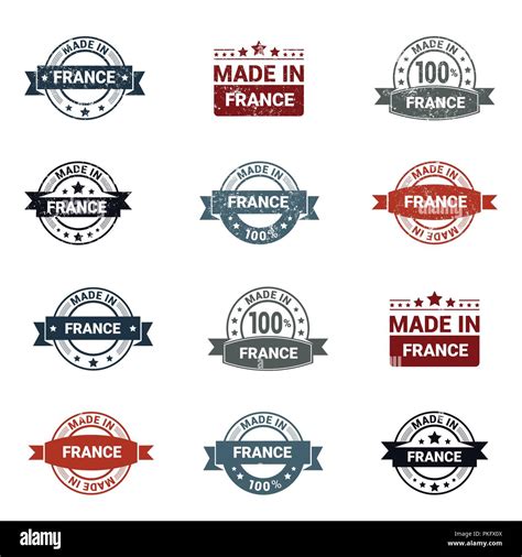 French Passport Stamp Stock Vector Images Alamy