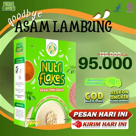 Jual Nutriflakes Sereal Umbi Garut Daun Kelor With Psyllium Husk