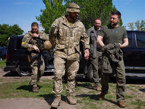 Zelensky Visits Frontline As Fighting Rages In Eastern Ukraine The