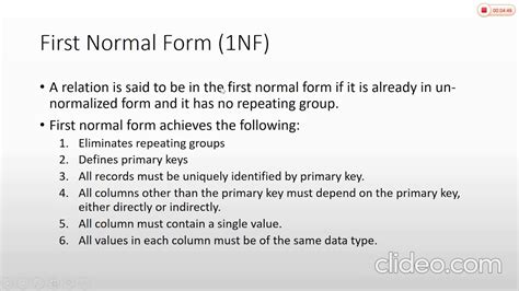 normalization normal forms youtube