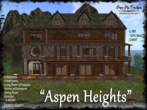 Second Life Marketplace Ppc Aspen Heights Log Home