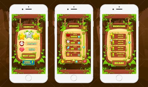 Vines And Leaves Game Gui Game Art 2d