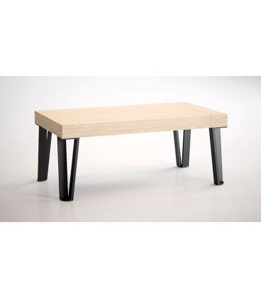 Mesa De Centro Con Tapa Elevable De Madera Y Patas Met Licas Ds Mc