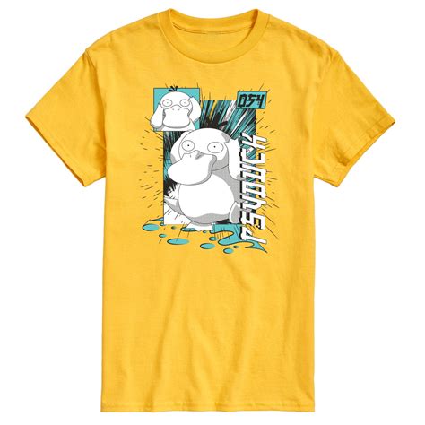 Pokémon Psyduck Anime Men s Short Sleeve Graphic T Shirt Walmart