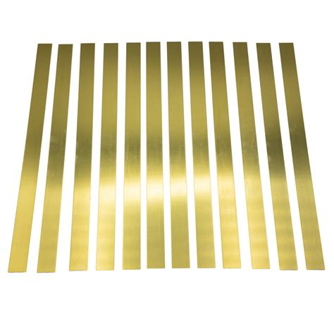 Brass Strip 0025 Thick X 1 Wide X 12 Long 12 Pieces Ksmetals