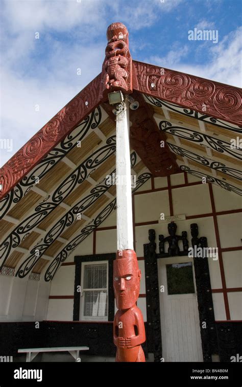 Maori Meeting House Koriniti Marae Wanganui River North Island New