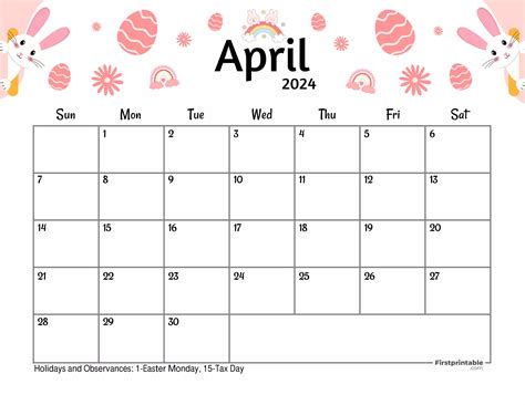 Free Printable Fillable April Calendar Artofit