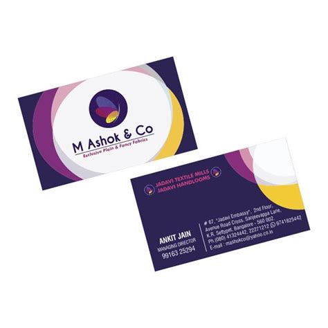 4 Color Visiting Card Printing Service At Rs 1 5 Piece Personal