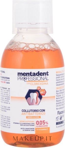 Mentadent Professional Mouthwash Collutorio Antibatterico Con