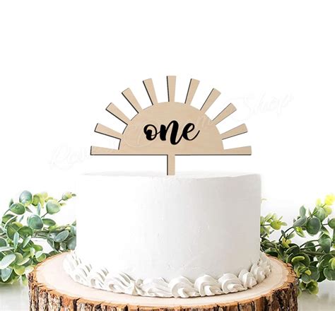 Half Sun Cake Topper First Birthday Cake Topper Sun Cake Topper