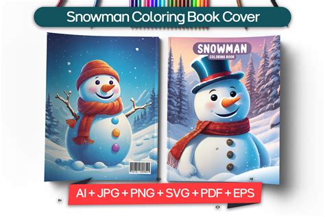 Snowman Coloring Book Cover Graphic by RD Graphic · Creative Fabrica