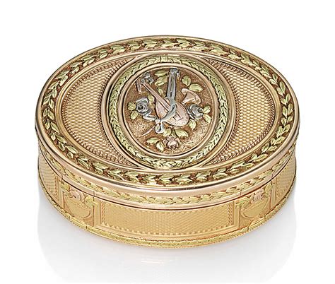 C A Louis Xvi Vari Colour Gold Snuff Box By Jean Jacques Charbonn