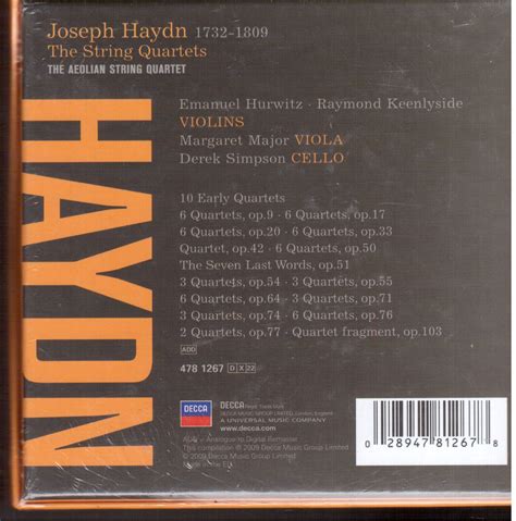 The Aeolian String Quartet Haydn The Complete String Quartets CD NEW