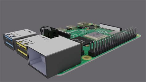 Raspberry Pi D Model Blend Obj Fbx Unknown Dae Stl Gltf